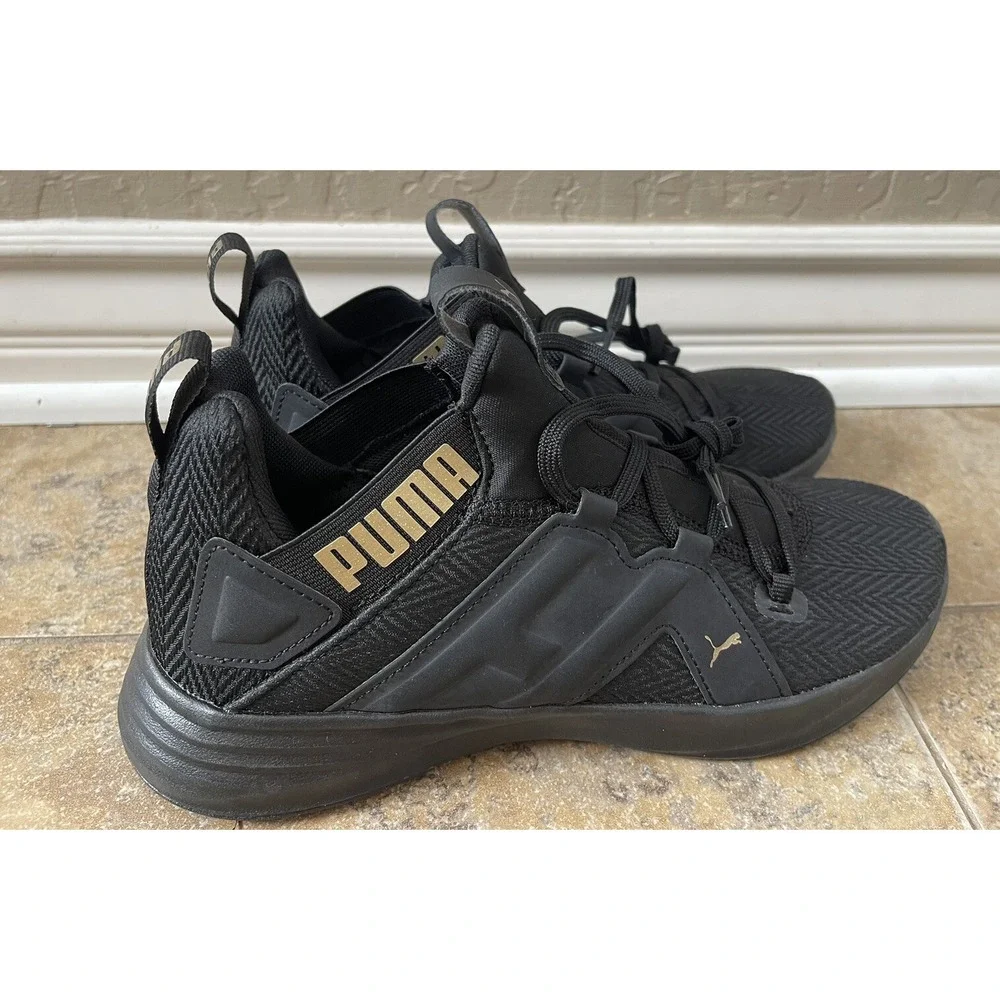 Puma 195429-02 Women's Softfoam Optmal Comfort Running Sneakers 8.5 Black/Gold